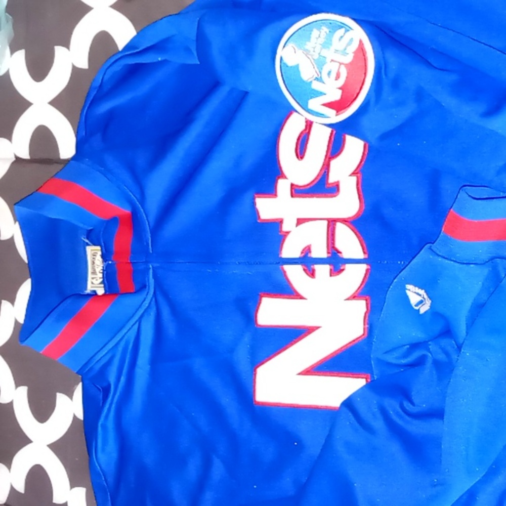 Official Hardwood Classic Basketball Jacket..NJ Nets